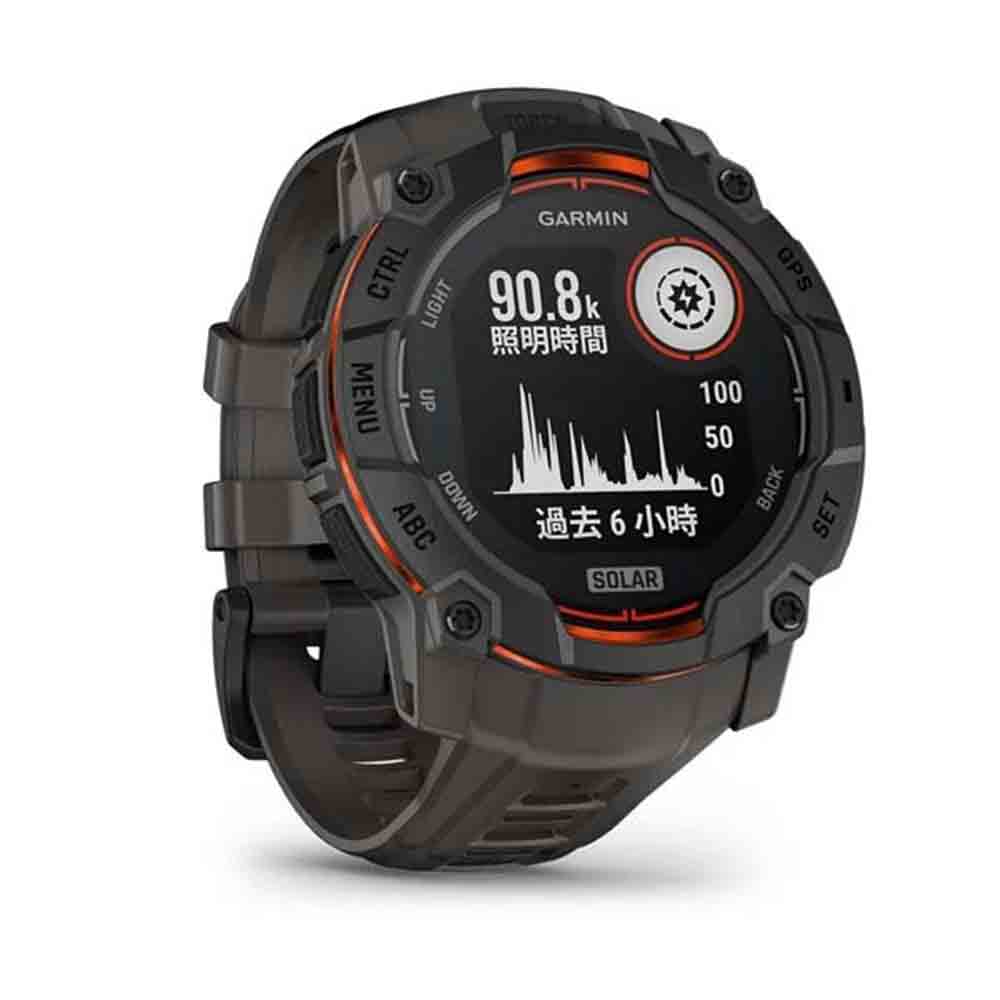 【預售 VIP 優惠,最快二至八星期左右有貨 PreSale VIP Exclusive Earliest arrival around 2-8 weeks】全方位戶外進階GPS太陽能智慧腕錶 Instinct 3 50mm Solar Black with Charcoal Silicone