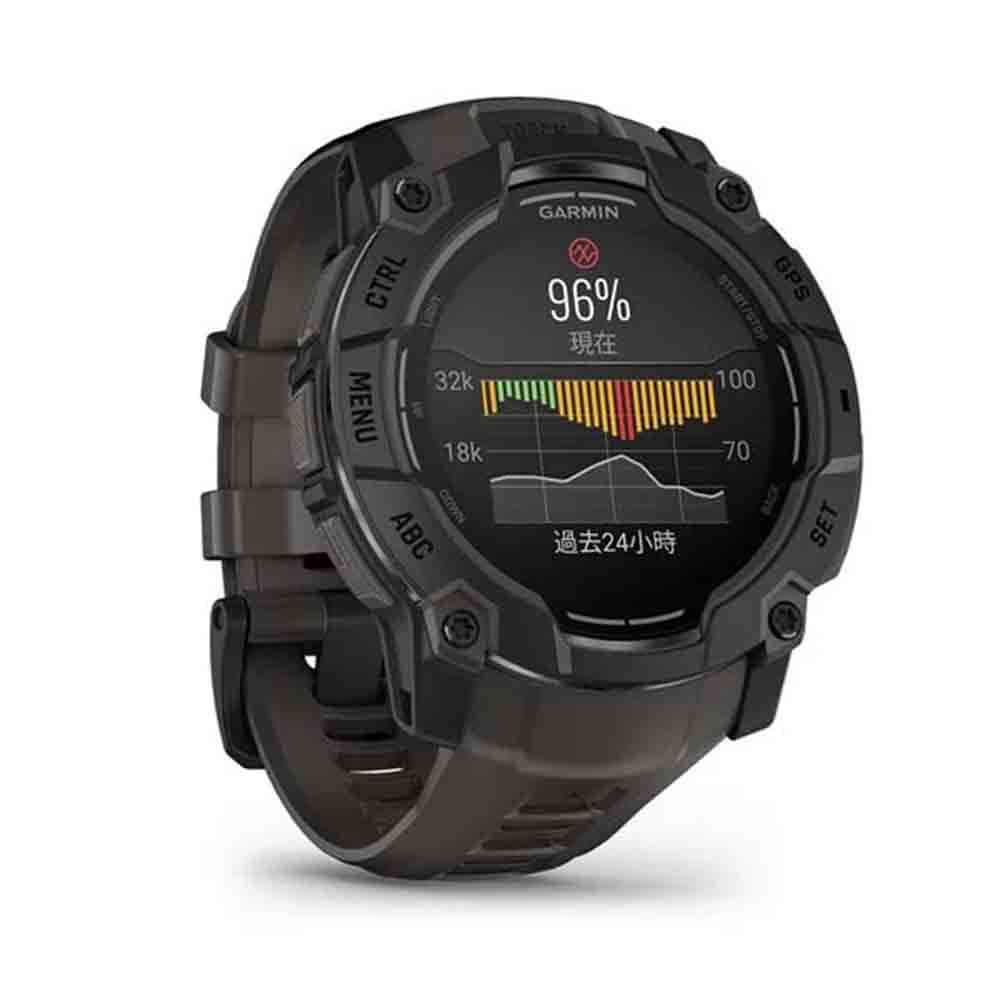 【預售 VIP 優惠,最快二至八星期左右有貨 PreSale VIP Exclusive Earliest arrival around 2-8 weeks】全方位戶外進階GPS智慧腕錶 Instinct 3 50mm AMOLED Black with Charcoal Silicone