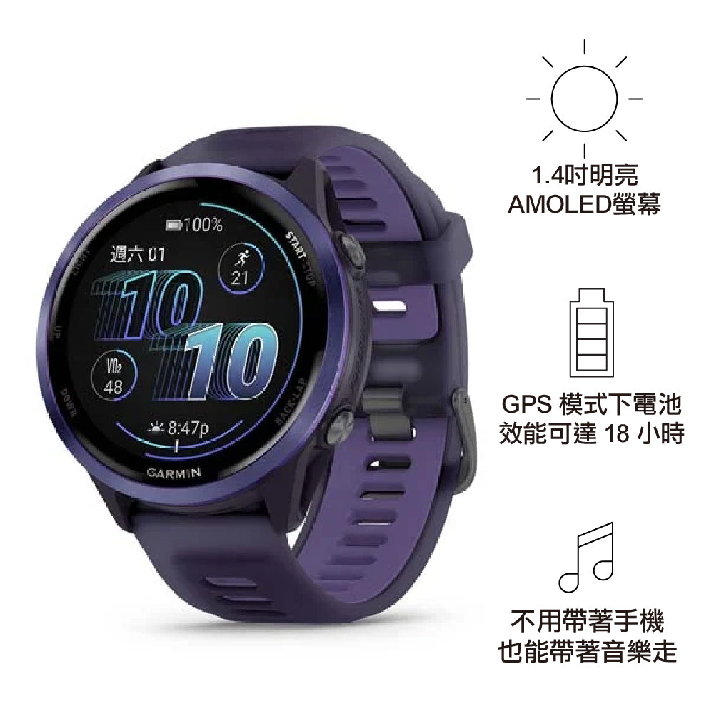 【預售 VIP 優惠,最快二至八星期左右有貨 PreSale VIP Exclusive Earliest arrival around 2-8 weeks】原裝行貨 GPS 智慧心率進階跑錶 Forerunner 570 47mm