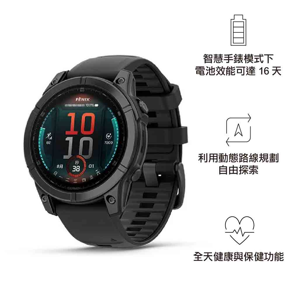 【預售 VIP 優惠,最快二至八星期左右有貨 PreSale VIP Exclusive Earliest arrival around 2-8 weeks】全方位戶外進階GPS智慧腕錶 Fenix E - 47mm, AMOLED