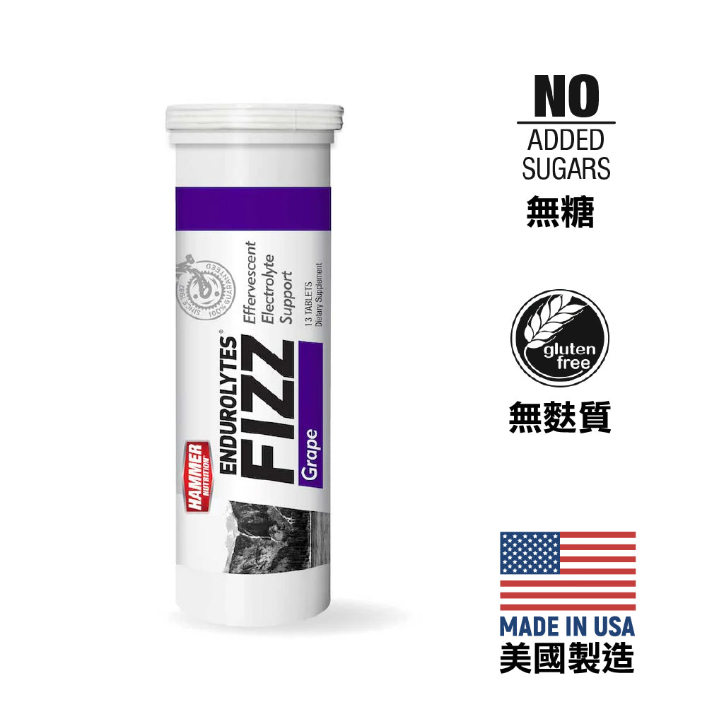 美國製電解水溶片 Made in the US Endurolytes Fizz 13pcs