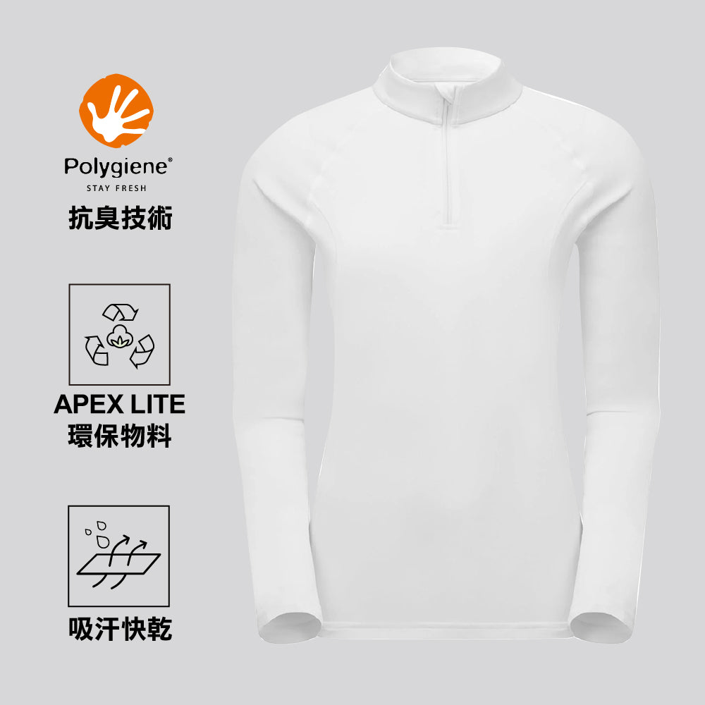 女裝拉鍊排汗長袖T恤 Women's Dart Zip Neck New