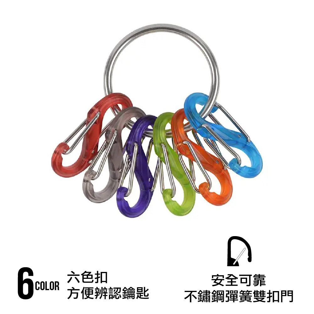 鑰匙圈塑膠鑰匙扣(升級版)Key Ring S-Biner Random Colors