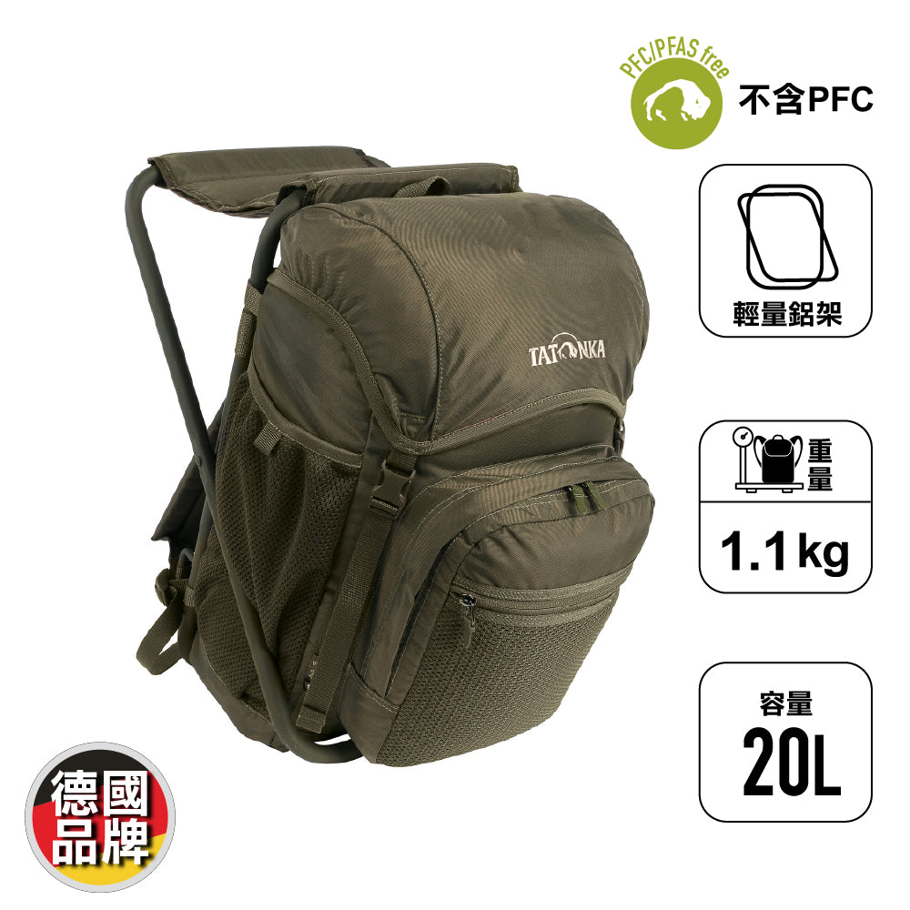 德國二合一椅子背囊 Fischerstuhl Olive