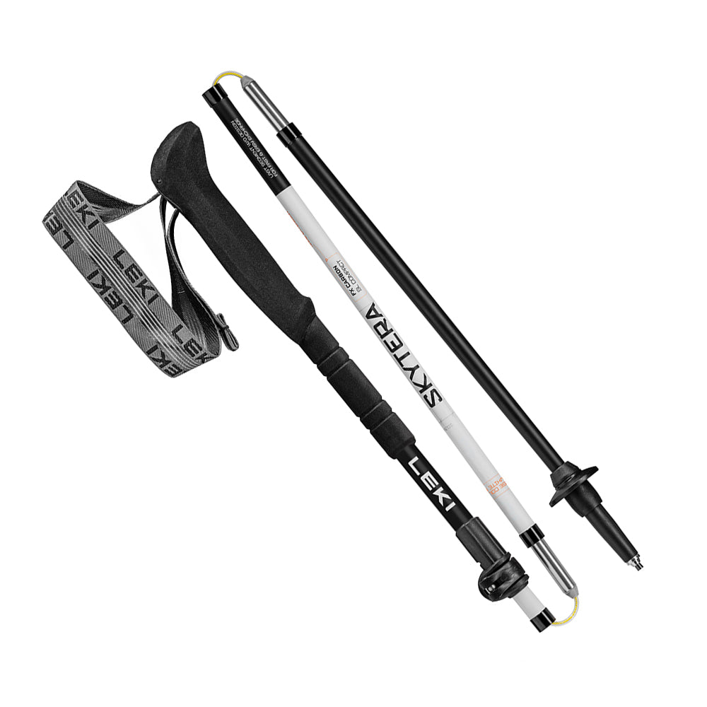 碳纖維 1 字柄登山杖 Skytera FX Carbon Superlite Compact white-black-orange 100-120 cm 1pr