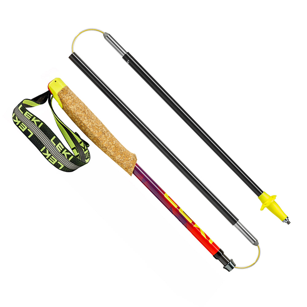 越野跑山杖 Trail running poles Neotrail Pro FX.One Superlite 1pair, bright red-violet-neonyellow