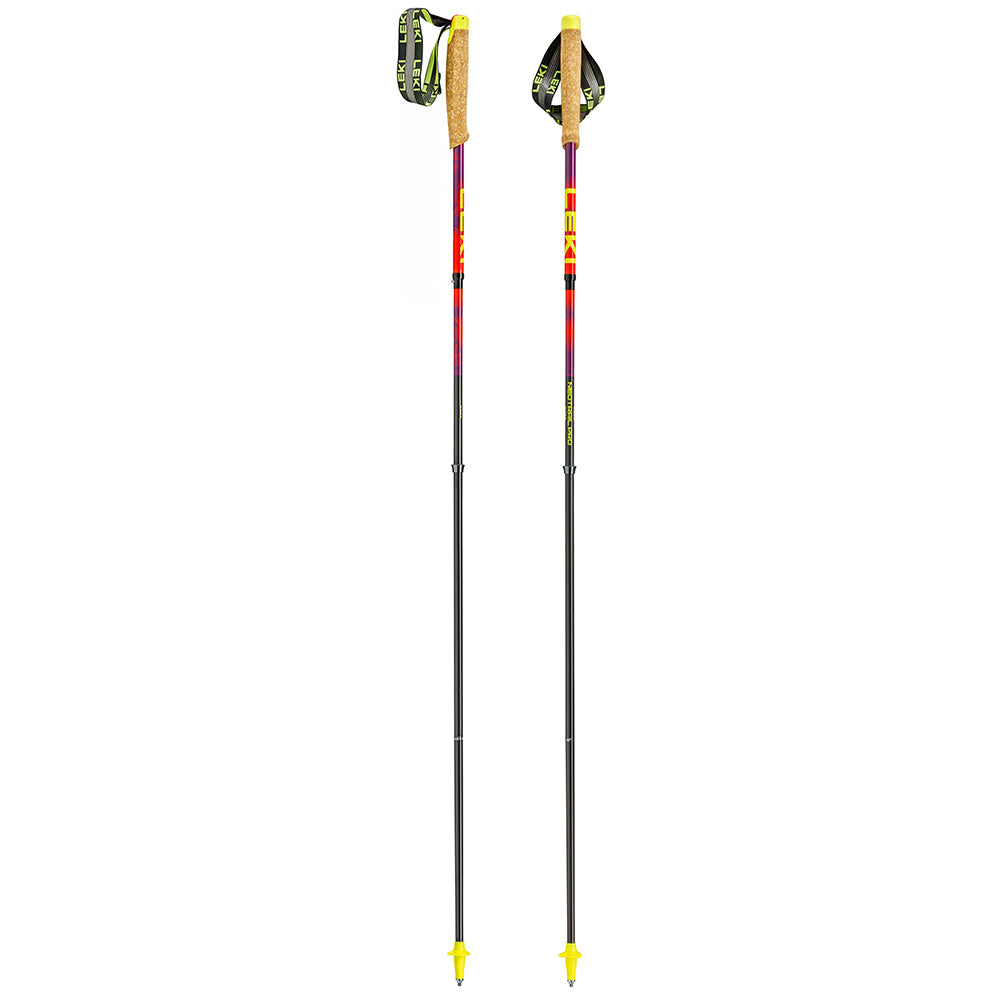 越野跑山杖 Trail running poles Neotrail Pro FX.One Superlite 1pair, bright red-violet-neonyellow