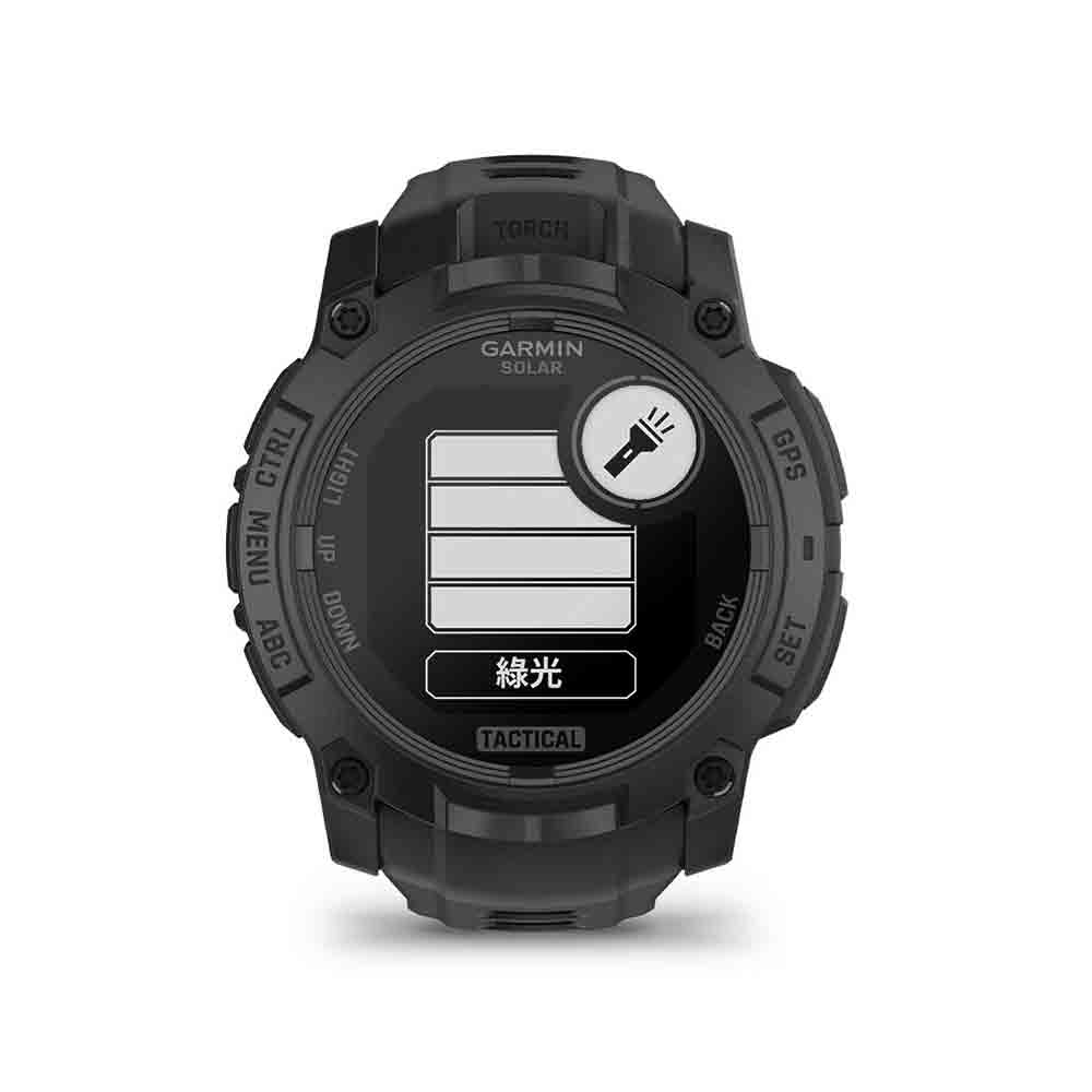 【預售 VIP 優惠,最快二至八星期左右有貨 PreSale VIP Exclusive Earliest arrival around 2-8 weeks】全方位軍規GPS太陽能智慧腕錶 Instinct 3 50mm Tactical Solar Black with Black Silicone