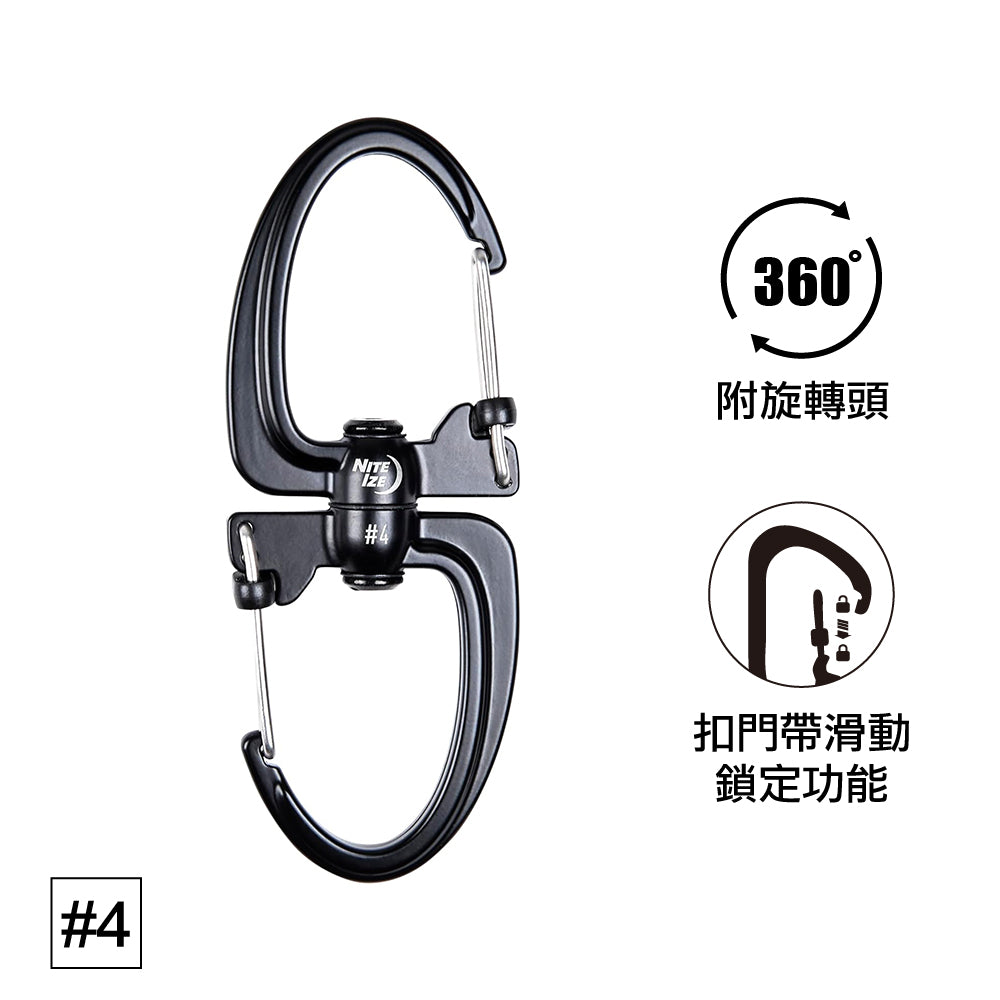 旋轉8字扣 S-Biner 360 Slidelock Dual Carabiner