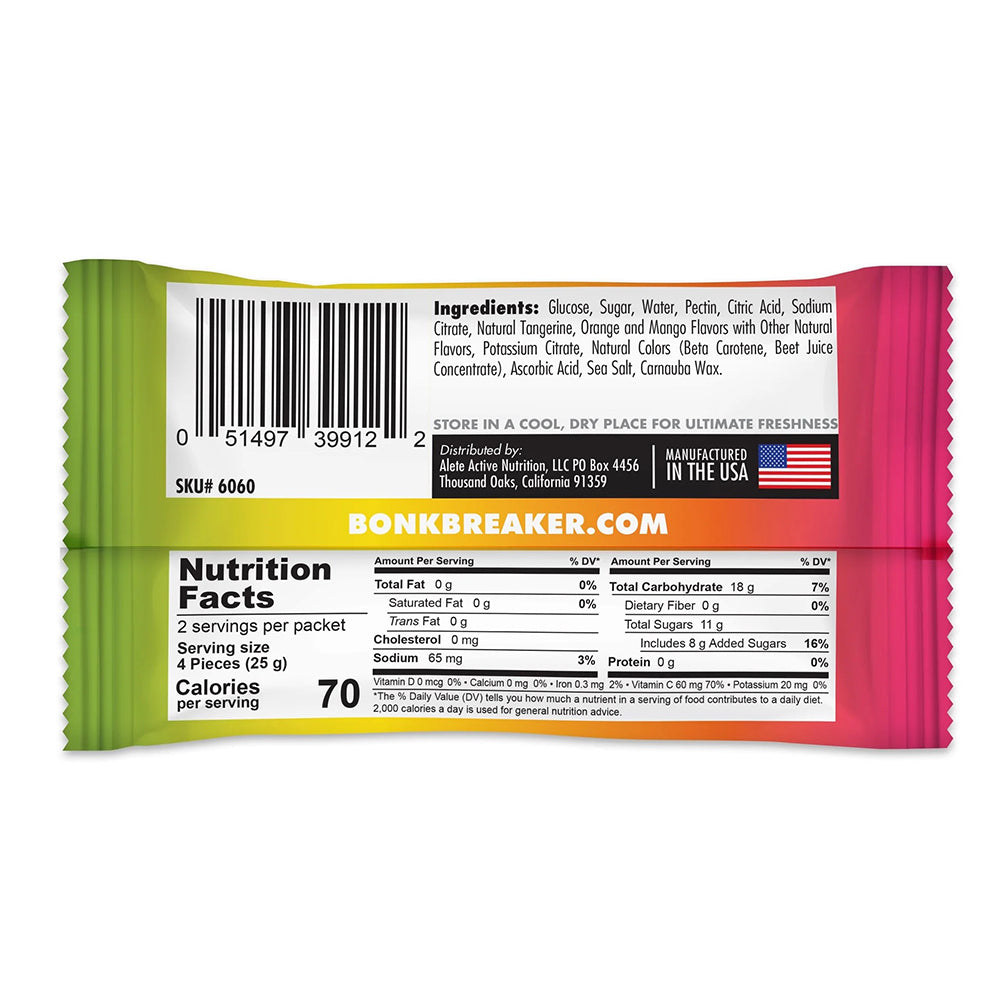 可口無麩質能量糖 Gluten Free Chew Orange Mango Guava