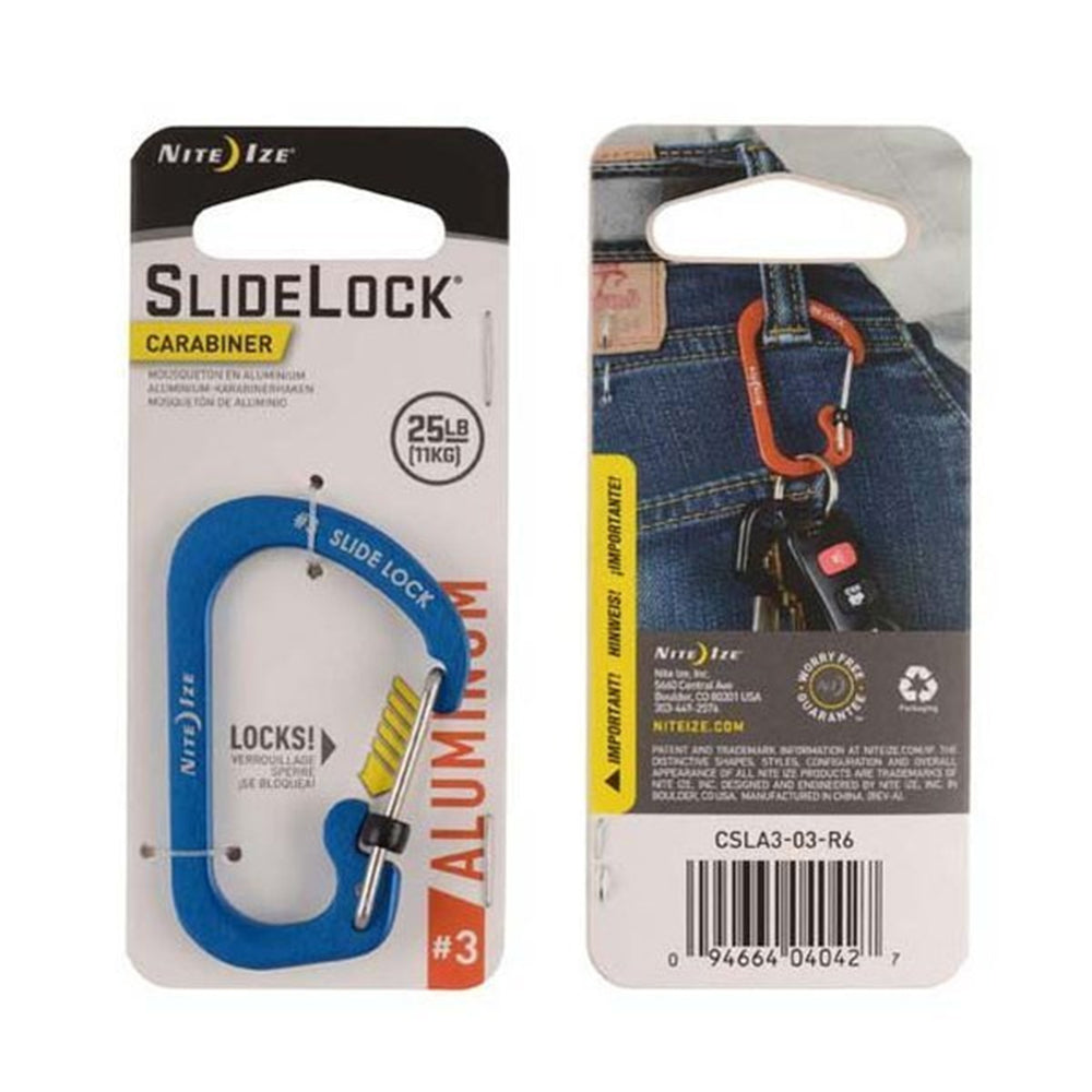 #3 鋁製帶鎖C型扣 Slide Lock Carabiner #3
