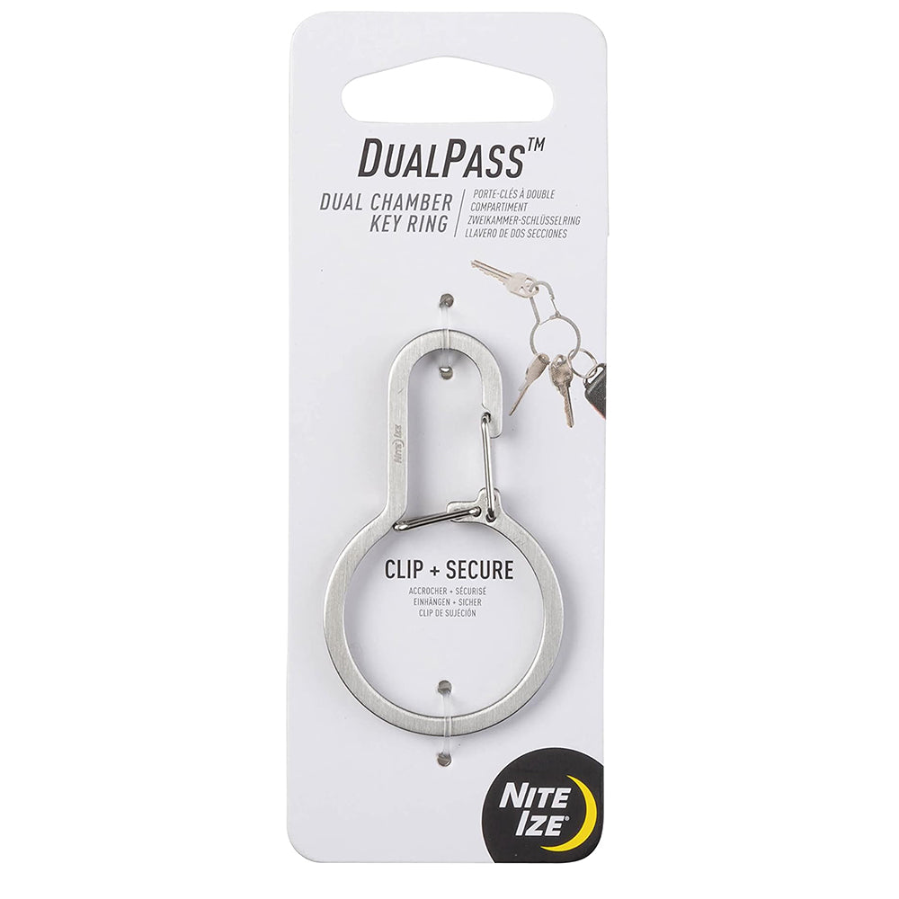 保險扣 Dual Pass Dual Chamber Key Ring Silver