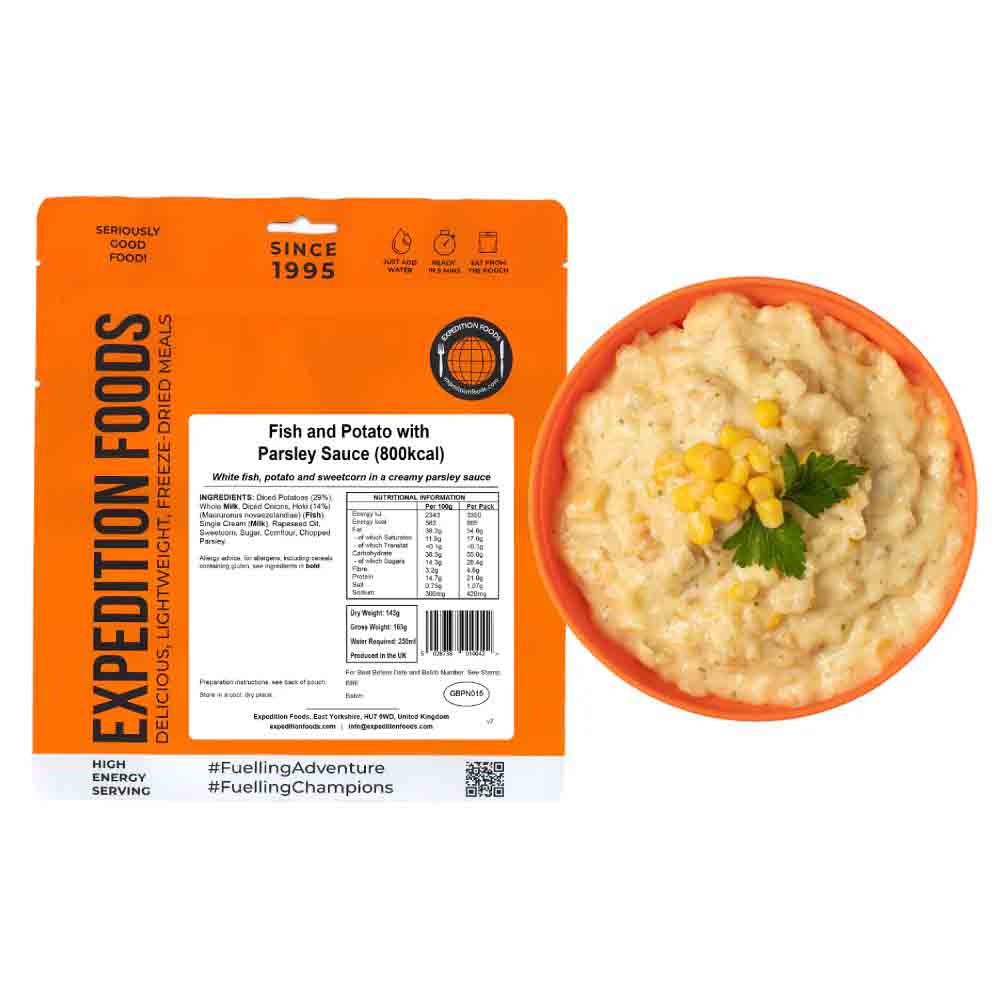 800 Kcal 輕量化脫水食物 White Fish with Potato in Parsley Sauce (High Energy 800kcal)