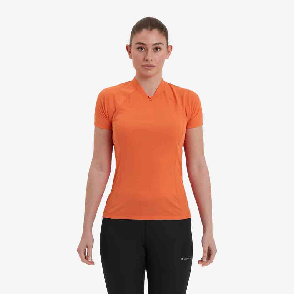 女裝輕量拉鍊排汗T恤 Women Dart Nano Zip T-Shirt