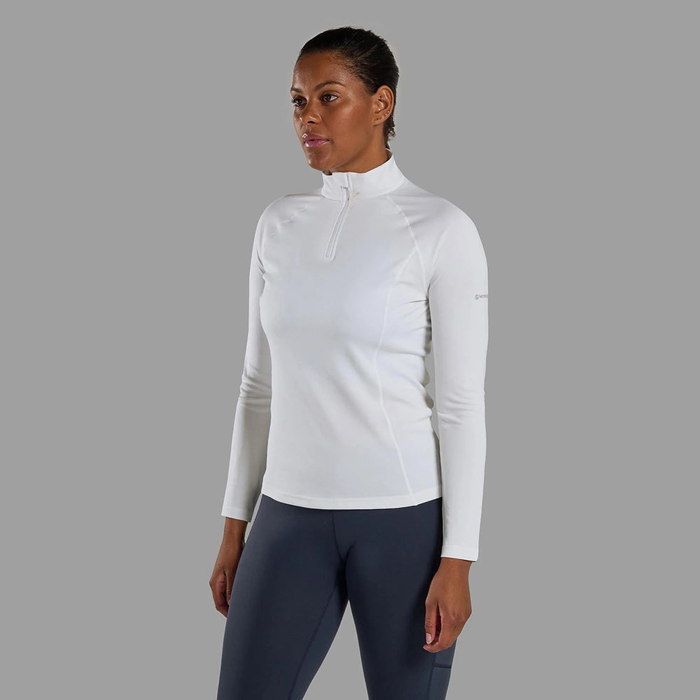 女裝拉鍊排汗長袖T恤 Women's Dart Zip Neck New