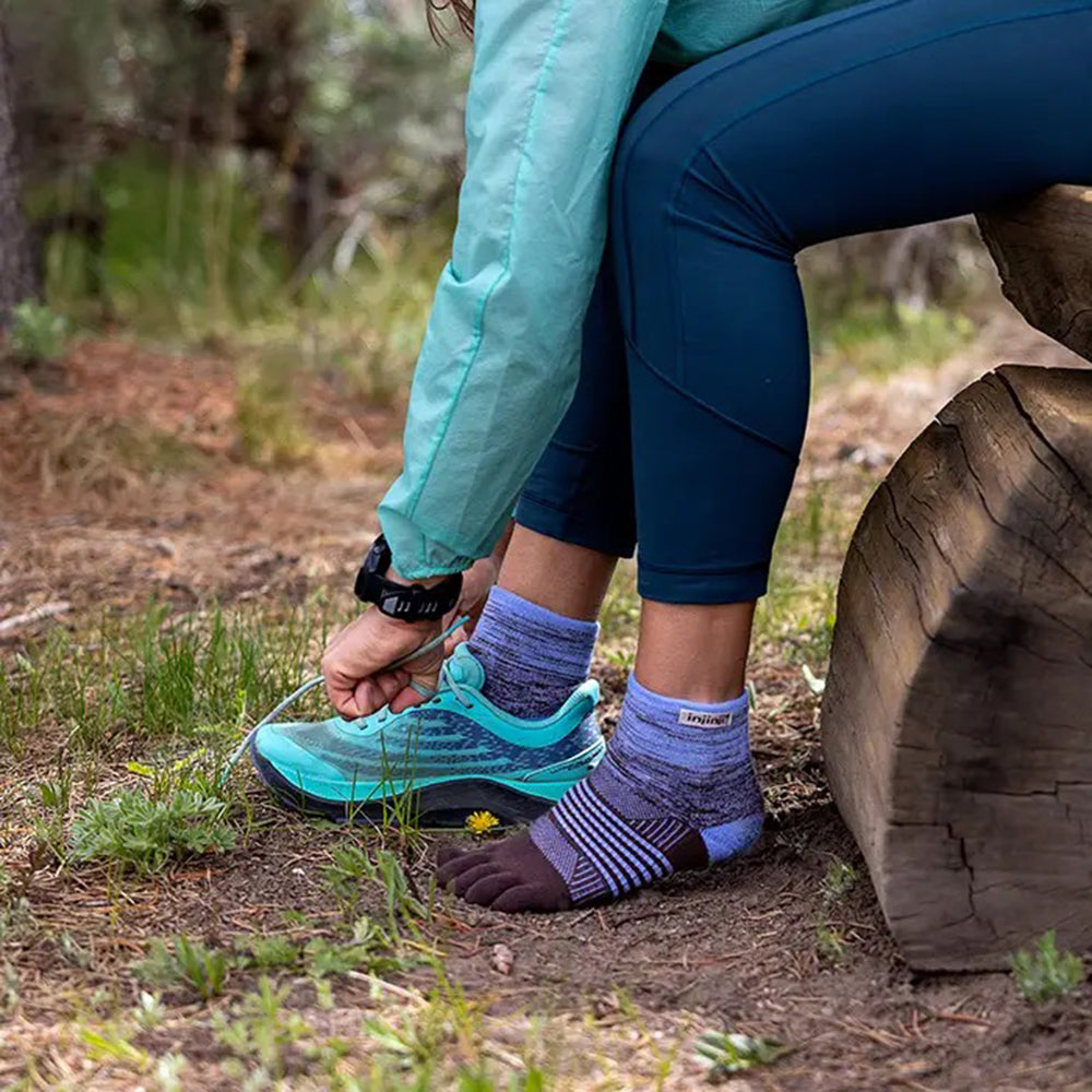 女裝越野跑五指襪 Woman Trail Midweight Mini-Crew Coolmax