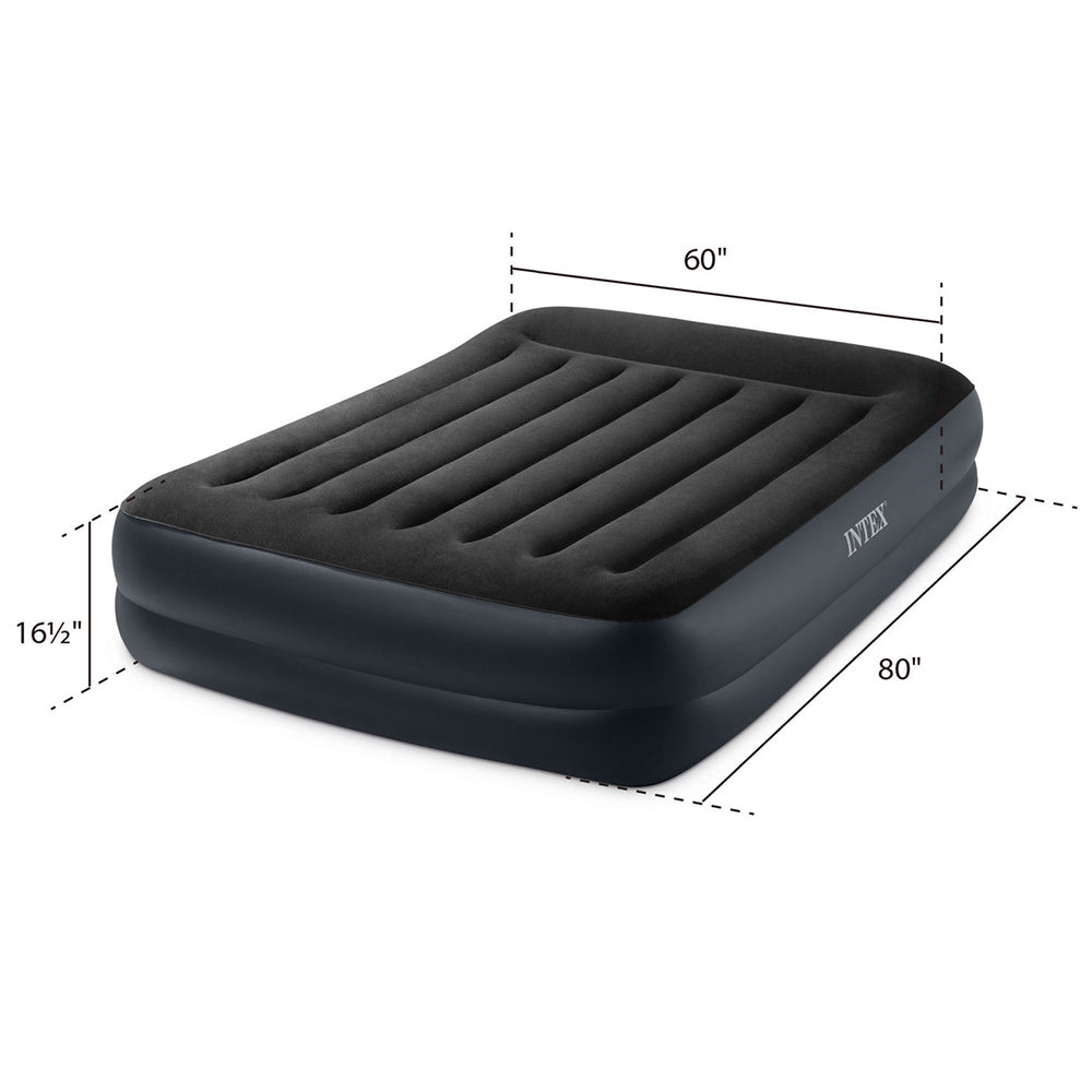 連枕露營充氣床墊連內置泵 220-240V Pillow Rest Raised Airbed With Fiber-Tech Bip