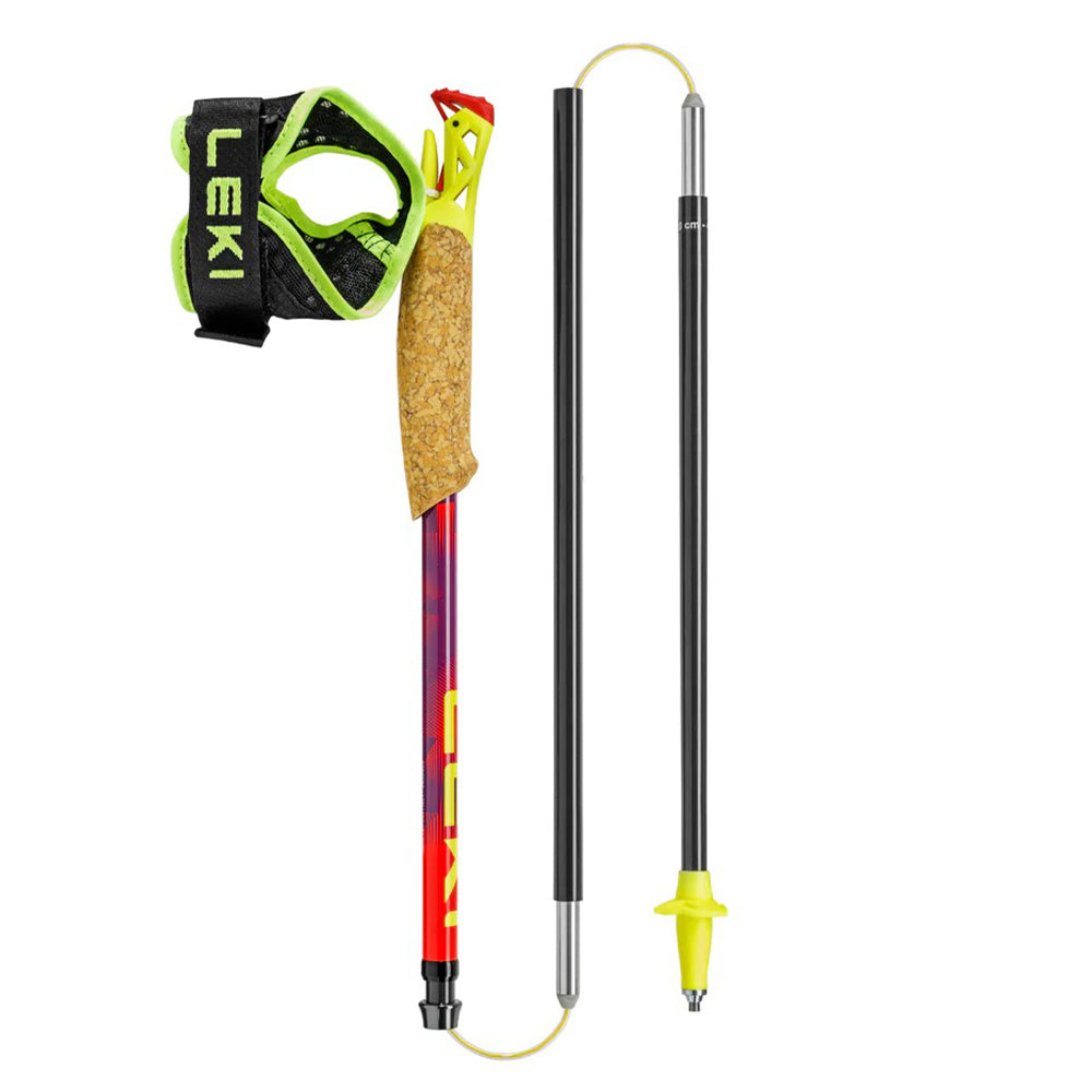 越野跑山杖 Trail running poles Ultratrail FX.One Superlite 1pair, bright red-violet-neonyellow