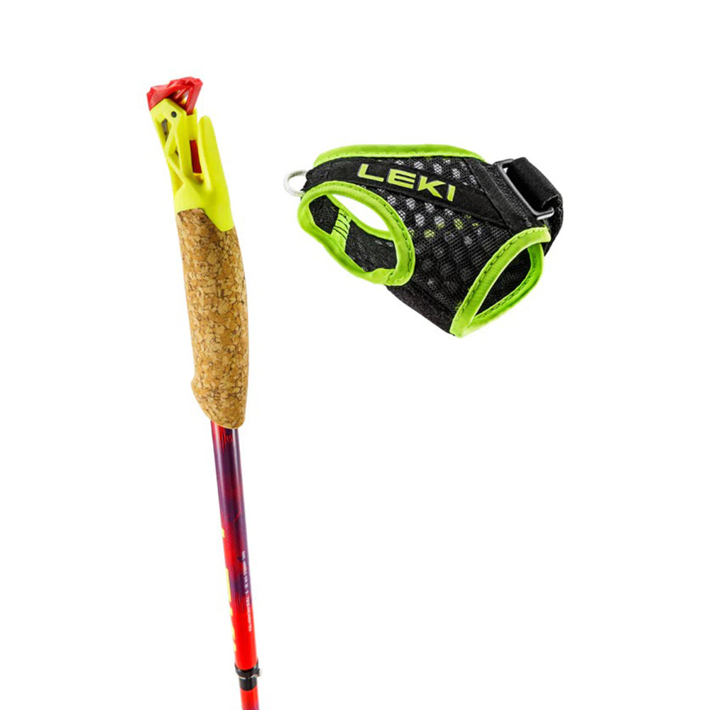 越野跑山杖 Trail running poles Ultratrail FX.One Superlite 1pair, bright red-violet-neonyellow