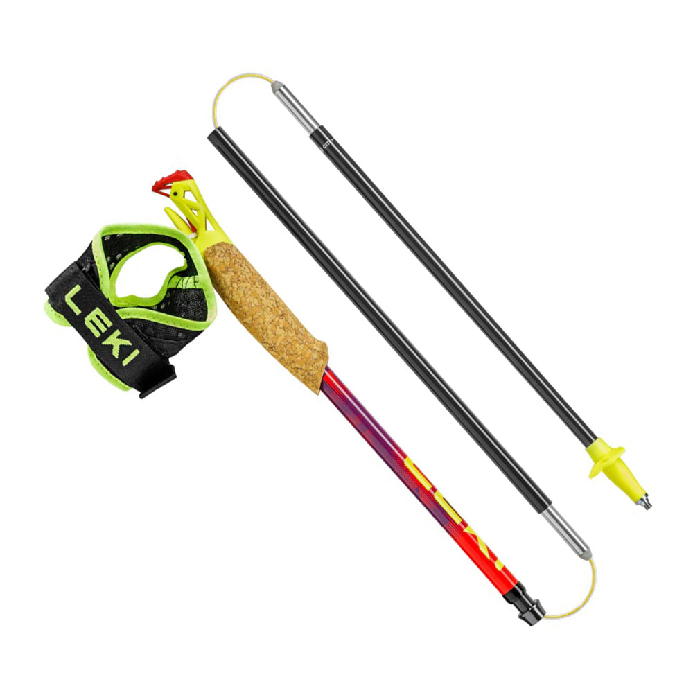越野跑山杖 Trail running poles Ultratrail FX.One Superlite 1pair, bright red-violet-neonyellow