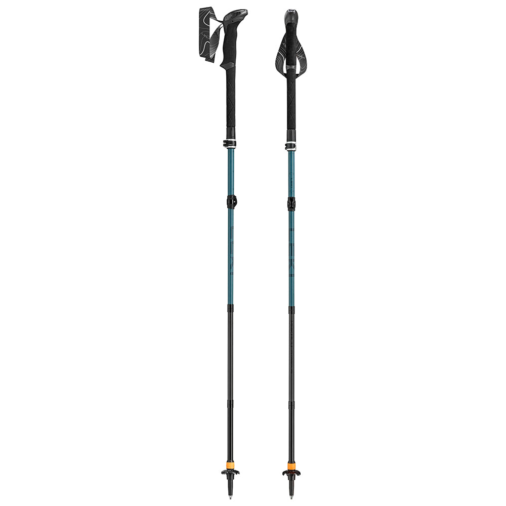 碳纖維登山健行杖 Makalu FX Carbon AS 1 pair Greenblue/light-greenblue/Dark-black