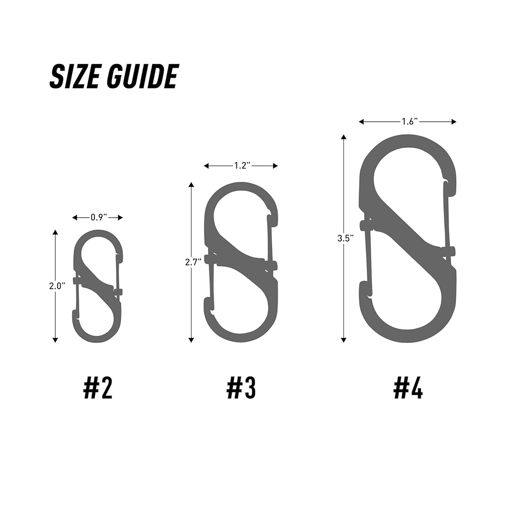 #3帶鎖不鏽鋼八字扣 S-Biner Slidelock #3