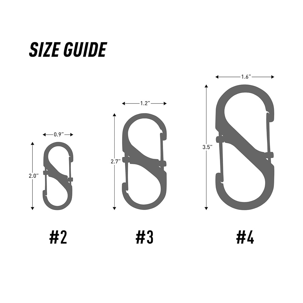 #4帶鎖不鏽鋼八字扣 S-Biner Slidelock Locking Carabiner