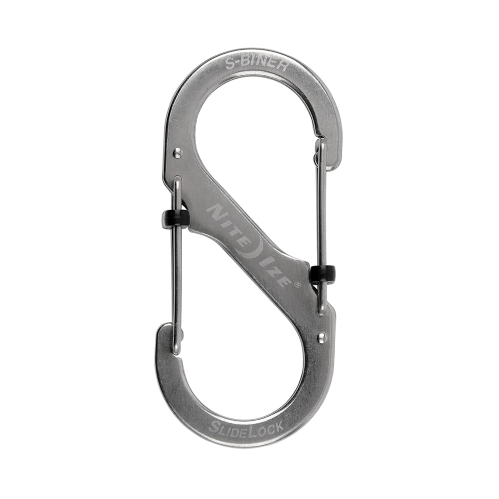 #4帶鎖不鏽鋼八字扣 S-Biner Slidelock Locking Carabiner