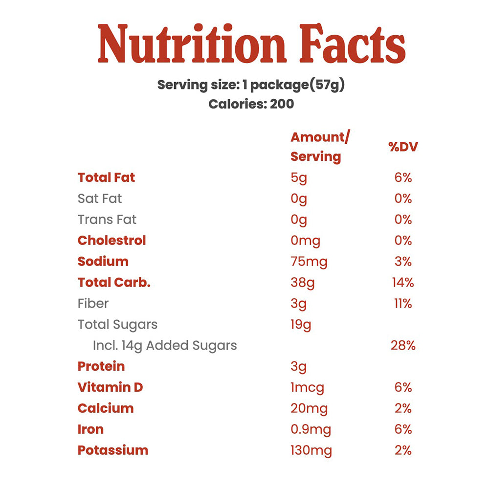 全穀物能量棒 Whole Wheat Fig Bar Peach Apricot 57g / 2oz