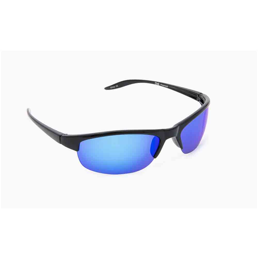 偏光太陽鏡 Alpine Shiny Black Polarized Smoke W/Blue Mirror
