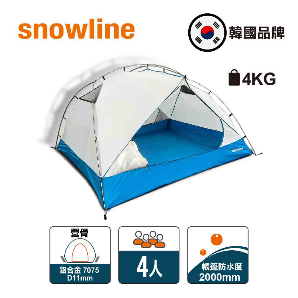 New Camp 4 Tent White/Grey