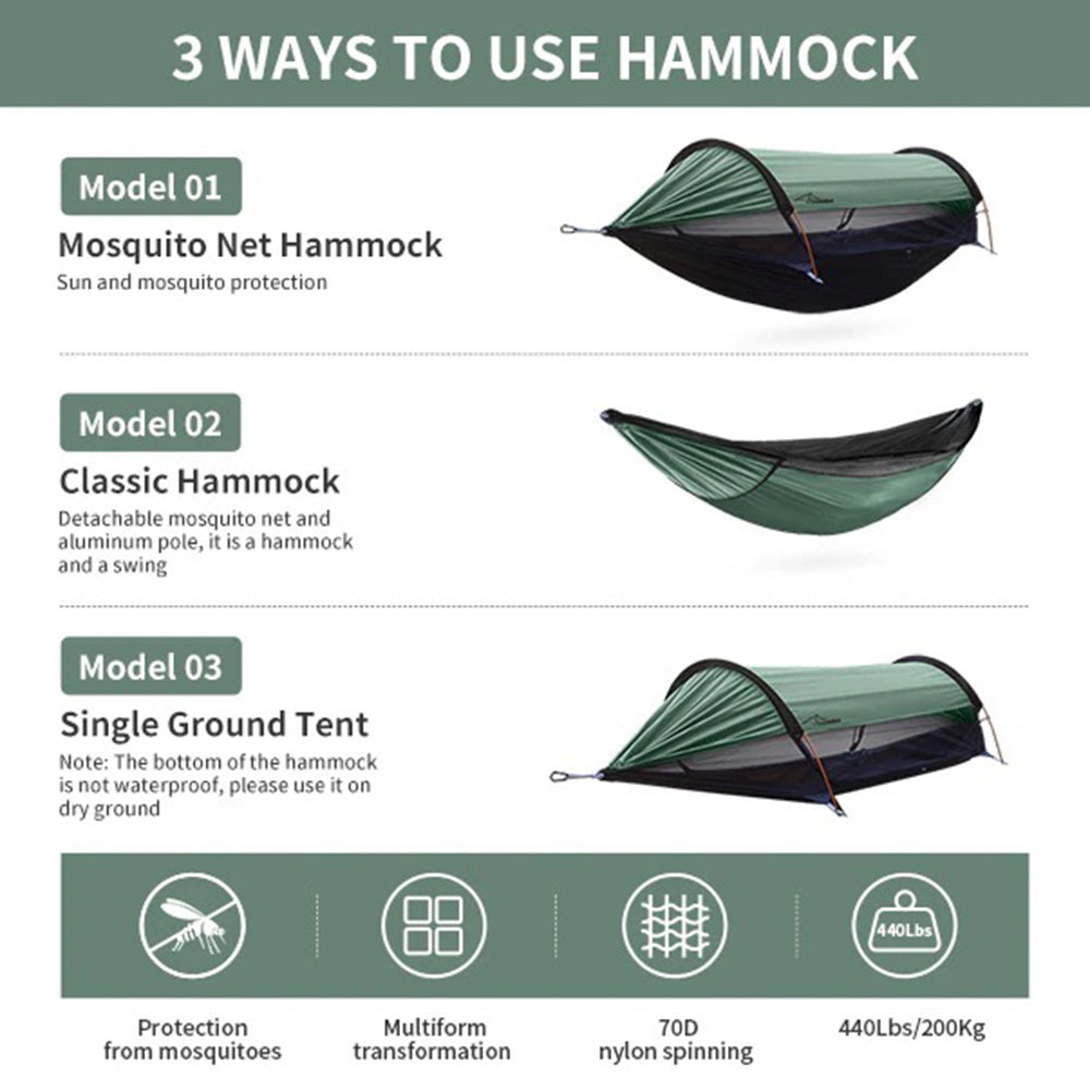 吊床 Double Pole Hammock with Sunshade