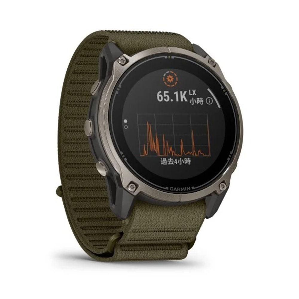 【VIP & MEMBER EXCLUSIVE PREORDER 尊享預訂】太陽能 GPS 手錶 Enduro 4 Titanium with Olive Fabric