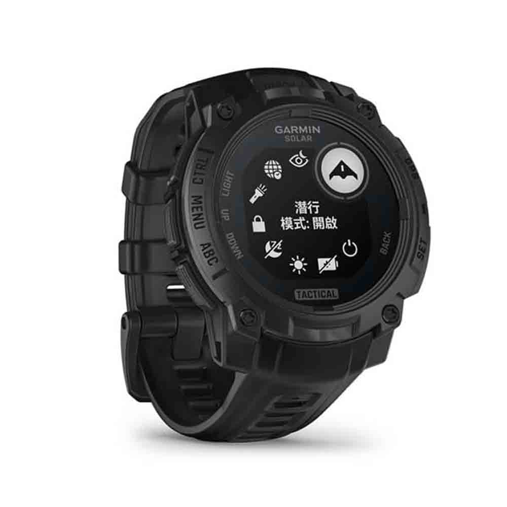 【預售 VIP 優惠,最快二至八星期左右有貨 PreSale VIP Exclusive Earliest arrival around 2-8 weeks】全方位戶外進階GPS太陽能智慧腕錶 Instinct 3 45mm Tactical Solar Black with Black Silicone