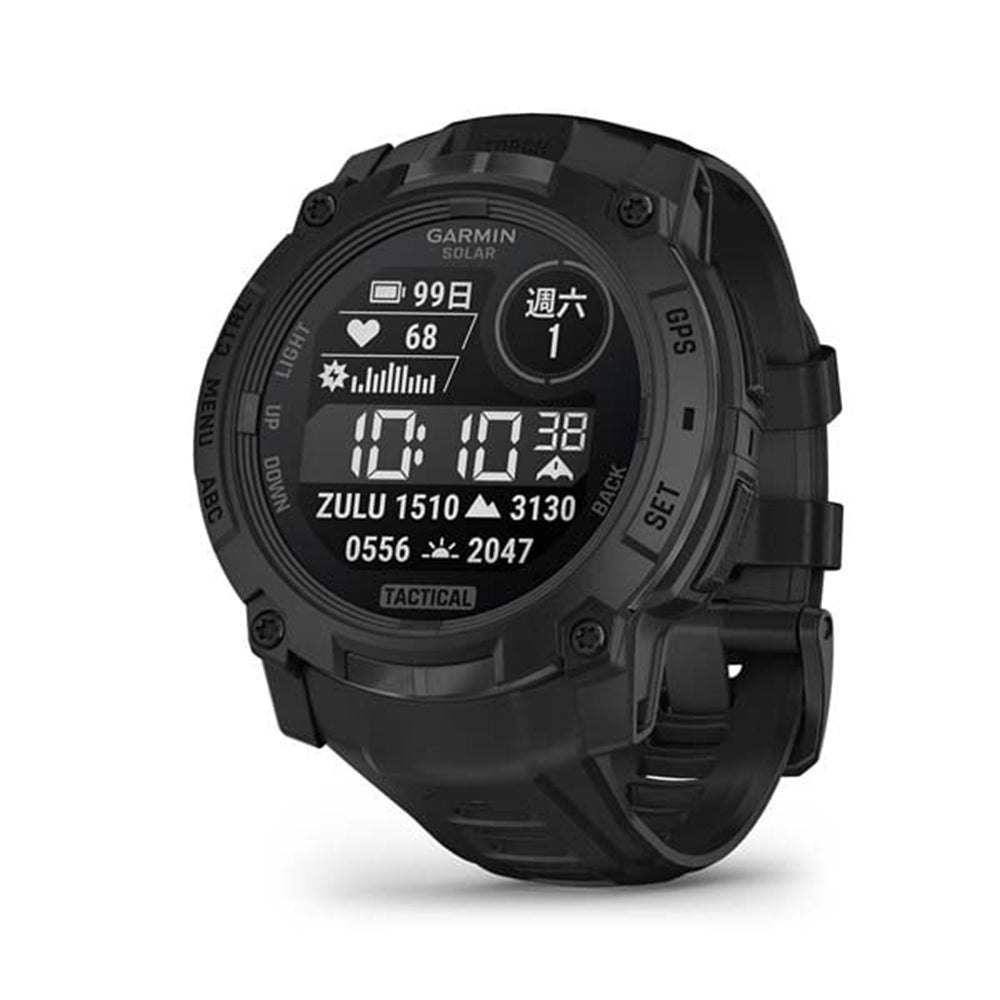 【預售 VIP 優惠,最快二至八星期左右有貨 PreSale VIP Exclusive Earliest arrival around 2-8 weeks】全方位戶外進階GPS太陽能智慧腕錶 Instinct 3 45mm Tactical Solar Black with Black Silicone