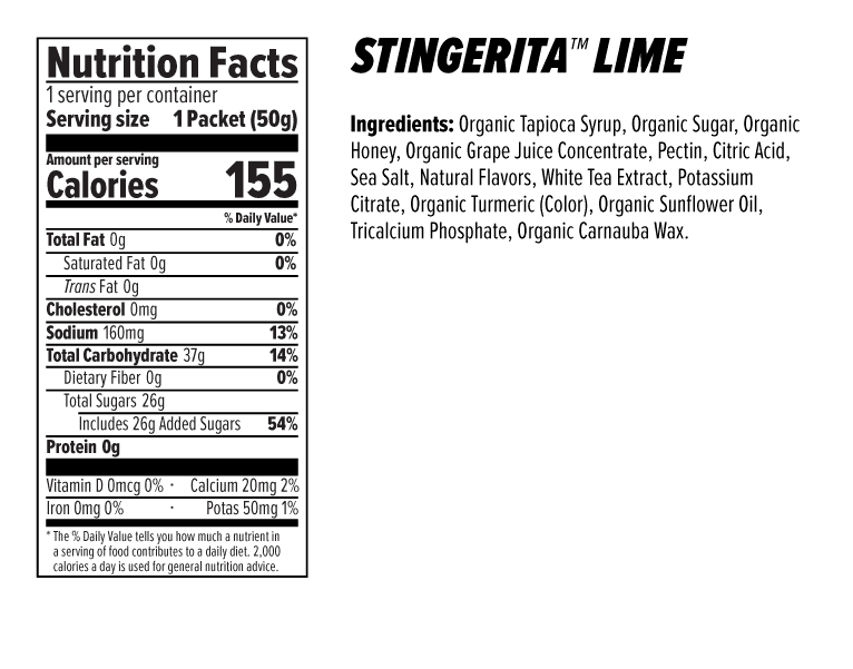 Performance Chews 12 Stingerita Lime