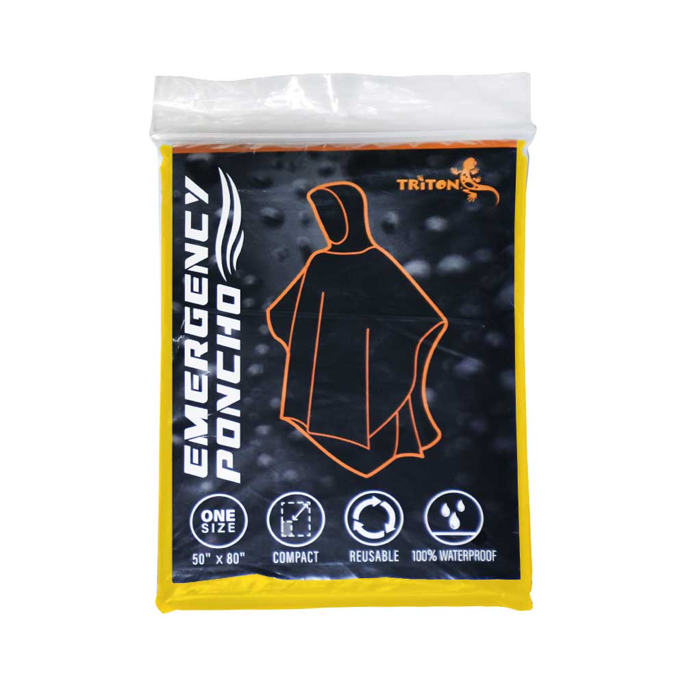 輕便斗篷雨衣 Emergency Poncho 隨機顏色 Random Color