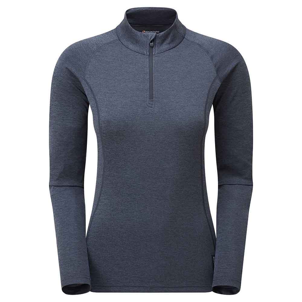 女裝拉鍊排汗長袖T恤 Women's Dart Zip Neck