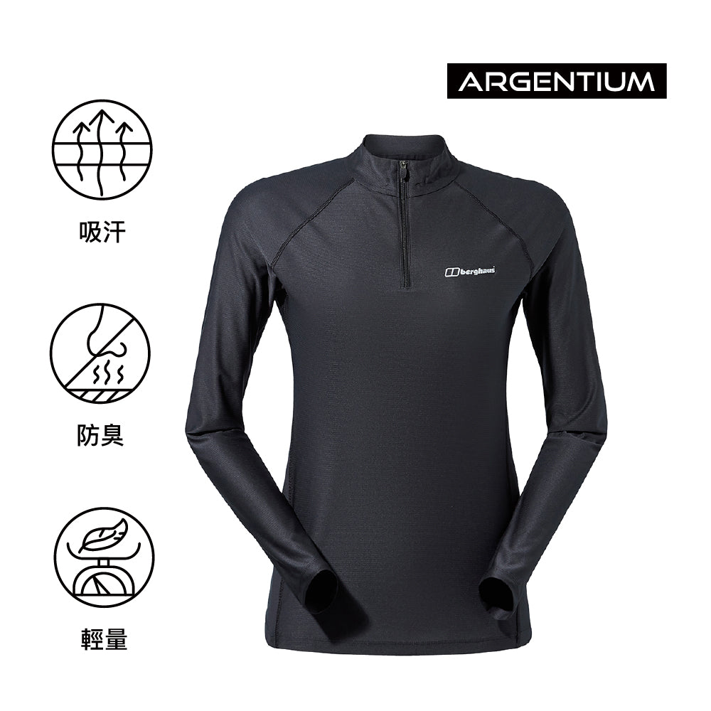 女裝長袖拉鏈領快乾衫 Women's 24/7 Tech Tee Long Sleeves Half Zip Tee