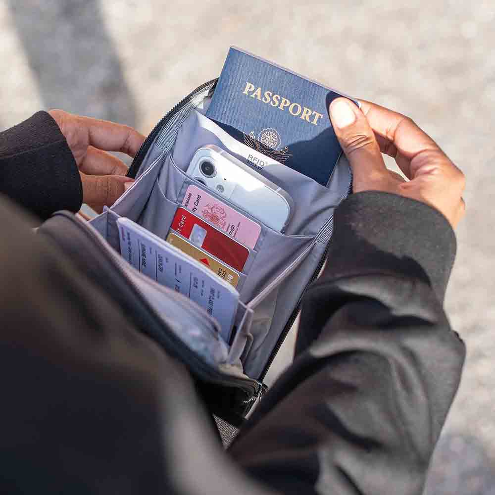 袖珍RFID 屏蔽斜孭袋 RFID safe