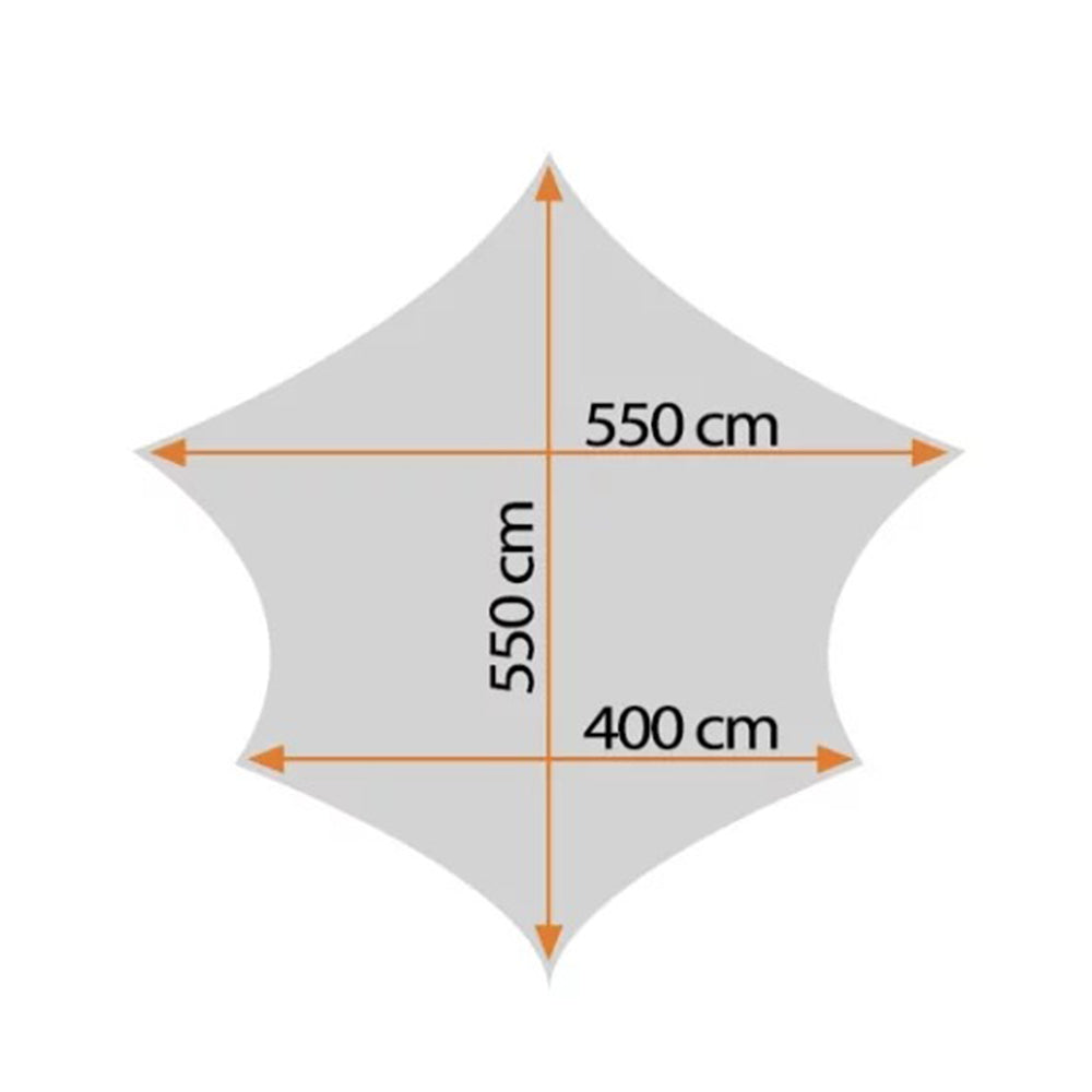 D1218 Tarp with 1 pair of 2m Alu. Pole 天幕連2米鋁柱一對
