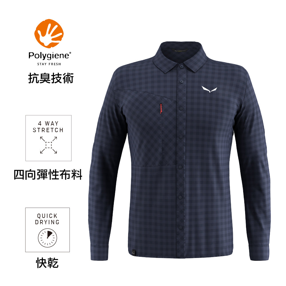 男裝長袖快乾衫 SW Puez Dry M L/S Shirt New