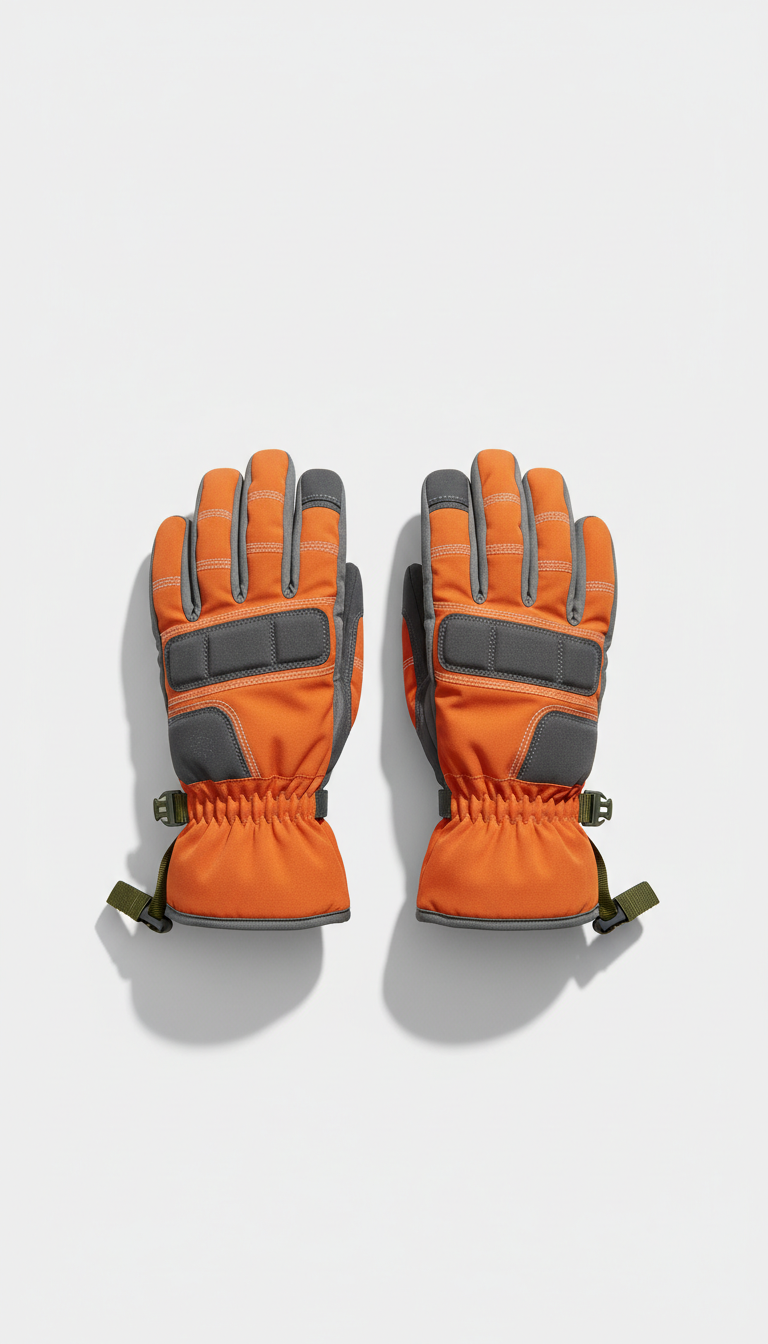 Performance mountaineering gloves in signal orange