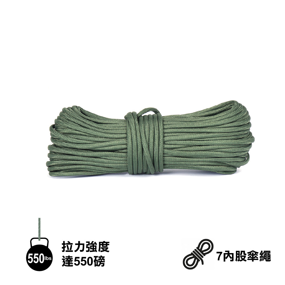 救生繩 Tinder Paracord 550lb, 7-core, Olive