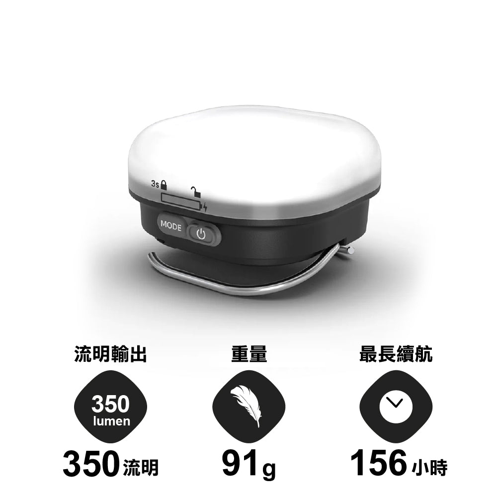 USB Type C 充電式營燈 Glow Recharge 2,050mAh