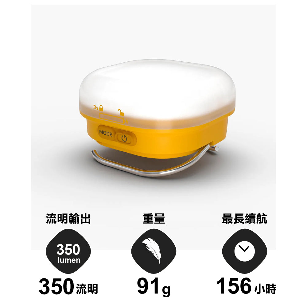 USB Type C 充電式營燈 Glow Recharge 2,050mAh