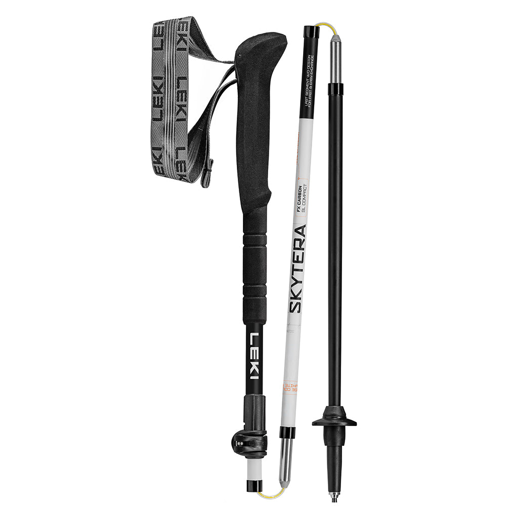 碳纖維 1 字柄登山杖 Skytera FX Carbon Superlite Compact white-black-orange 100-120 cm 1pr