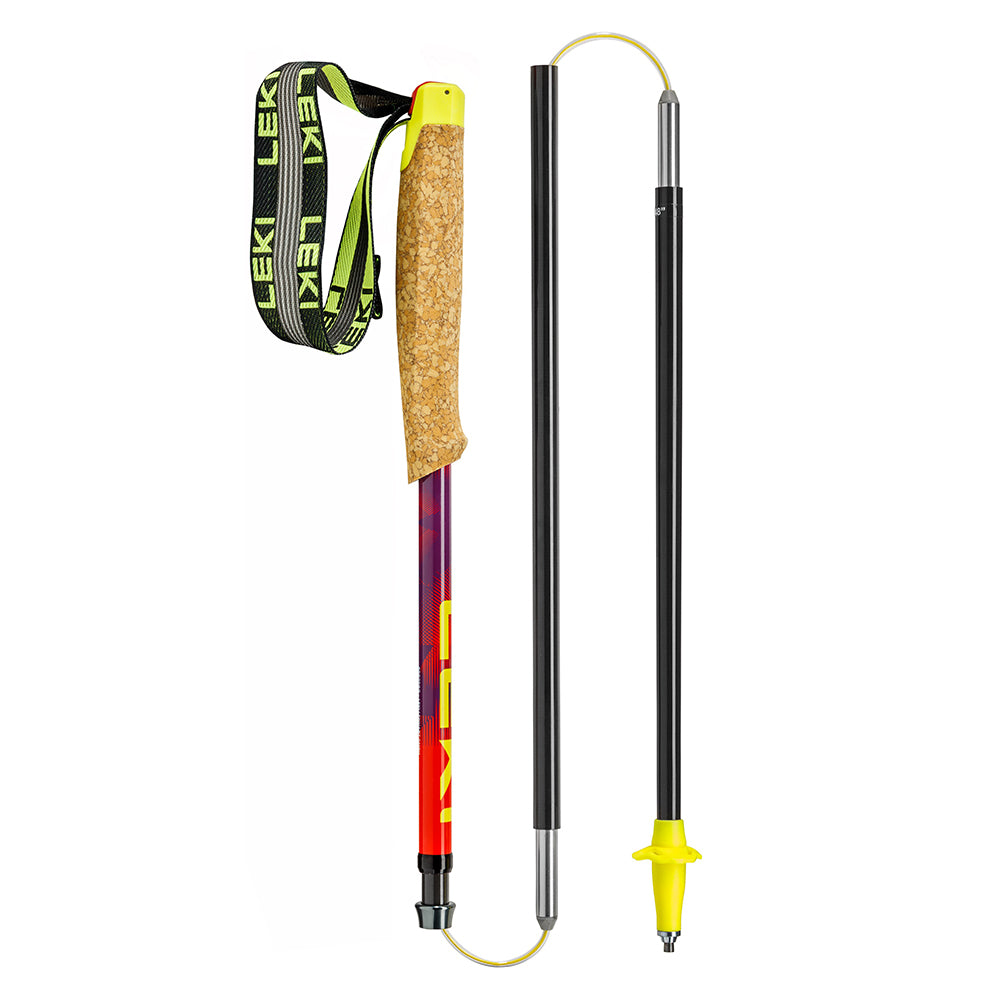 越野跑山杖 Trail running poles Neotrail Pro FX.One Superlite 1pair, bright red-violet-neonyellow