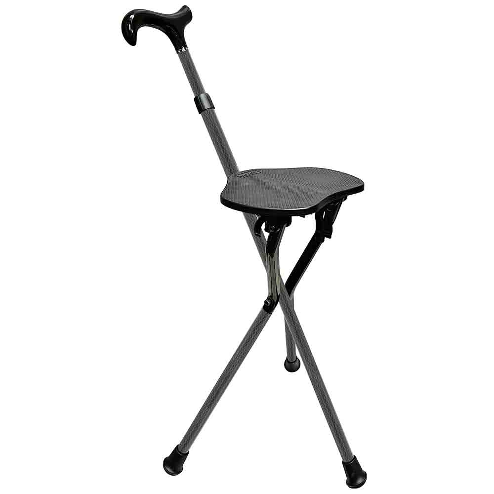 碳纖維摺疊椅子士的Terra Walksit Chair Carbon Crane, black