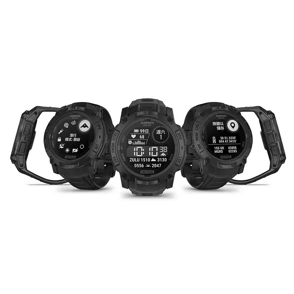 【預售 VIP 優惠，最快二至八星期左右有貨 PreSale VIP Exclusive Earliest arrival around 2-8 weeks】全方位戶外進階GPS太陽能智慧腕錶 Instinct 3 45mm Tactical Solar Black with Black Silicone